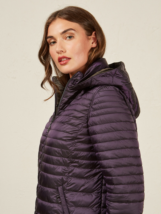 Elenamiro&nbsp;: Doudoune l&eacute;g&egrave;re r&eacute;versible Violet_1