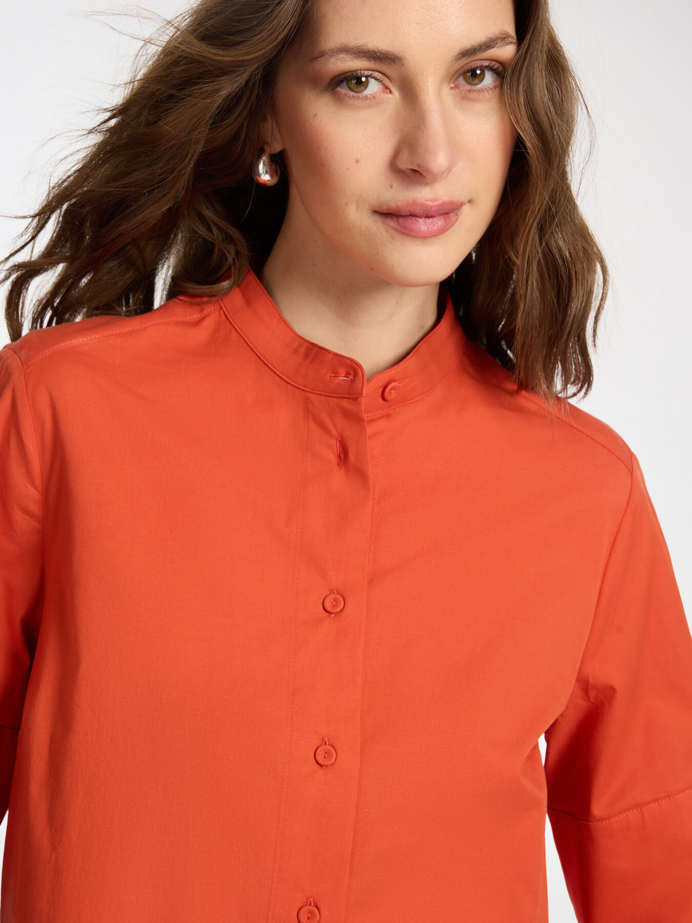 Shirt with mandarin collar image number 3