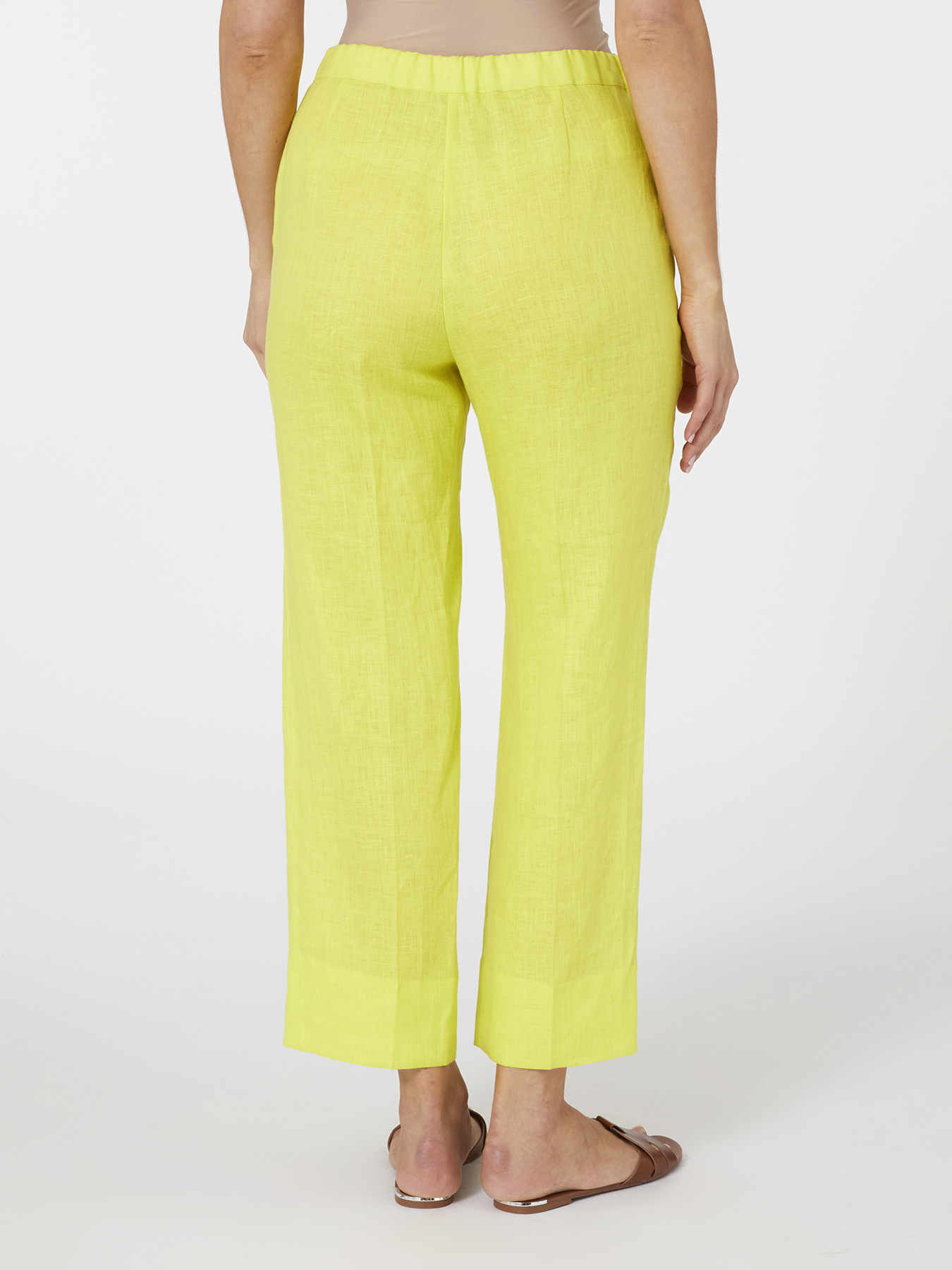 Straight-leg linen trousers image number 1