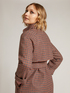 Cappotto check con cintura image number 4