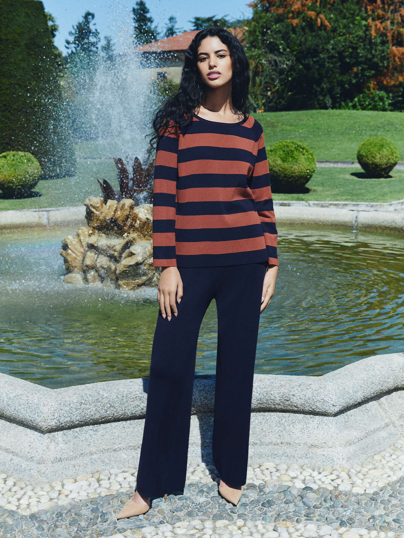 Camisola &agrave;s riscas boxy image number 0