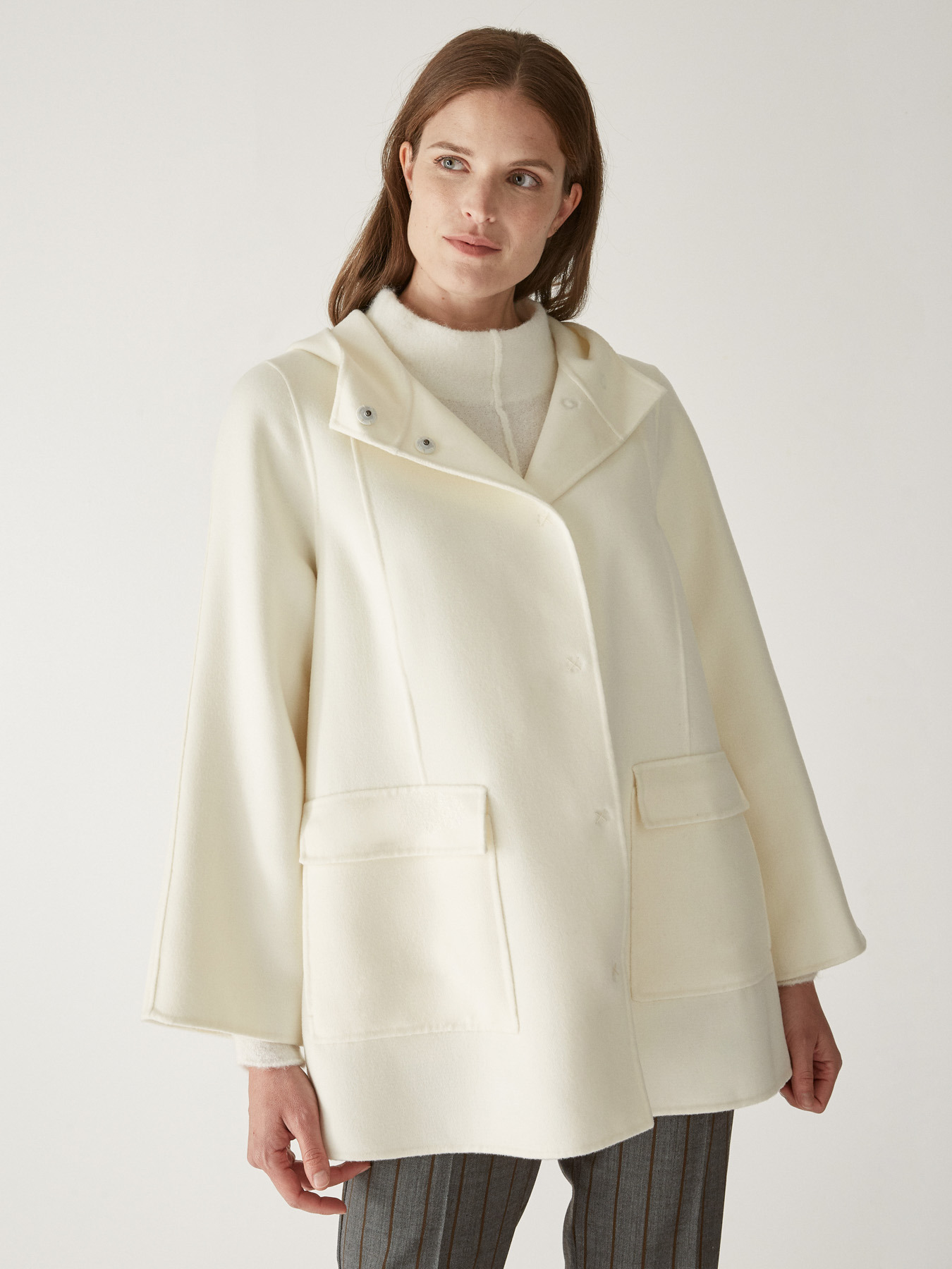 DOUBLE CLOTH PEA COAT image number 0