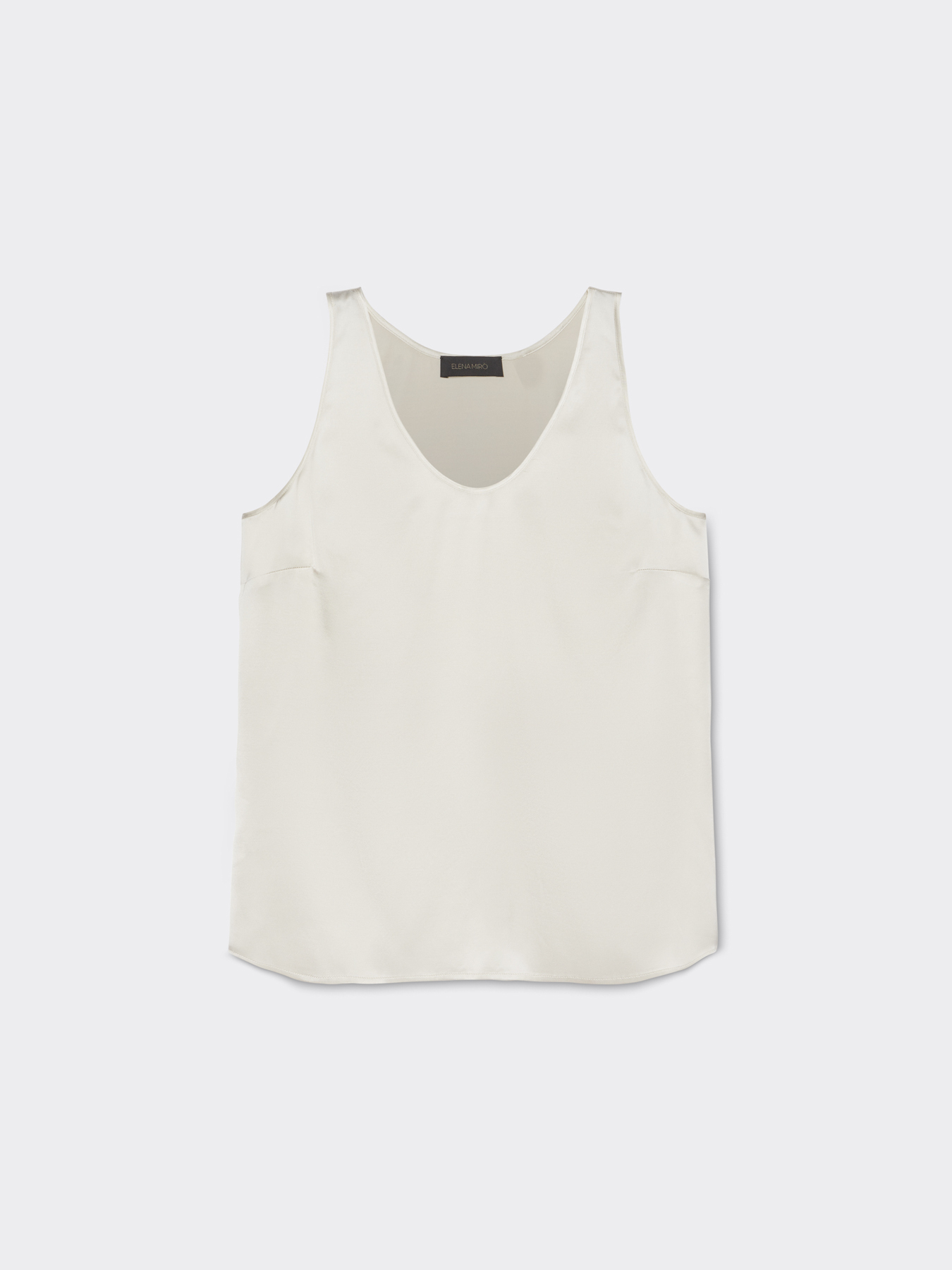 Top com decote em V em viscose stretch image number 0