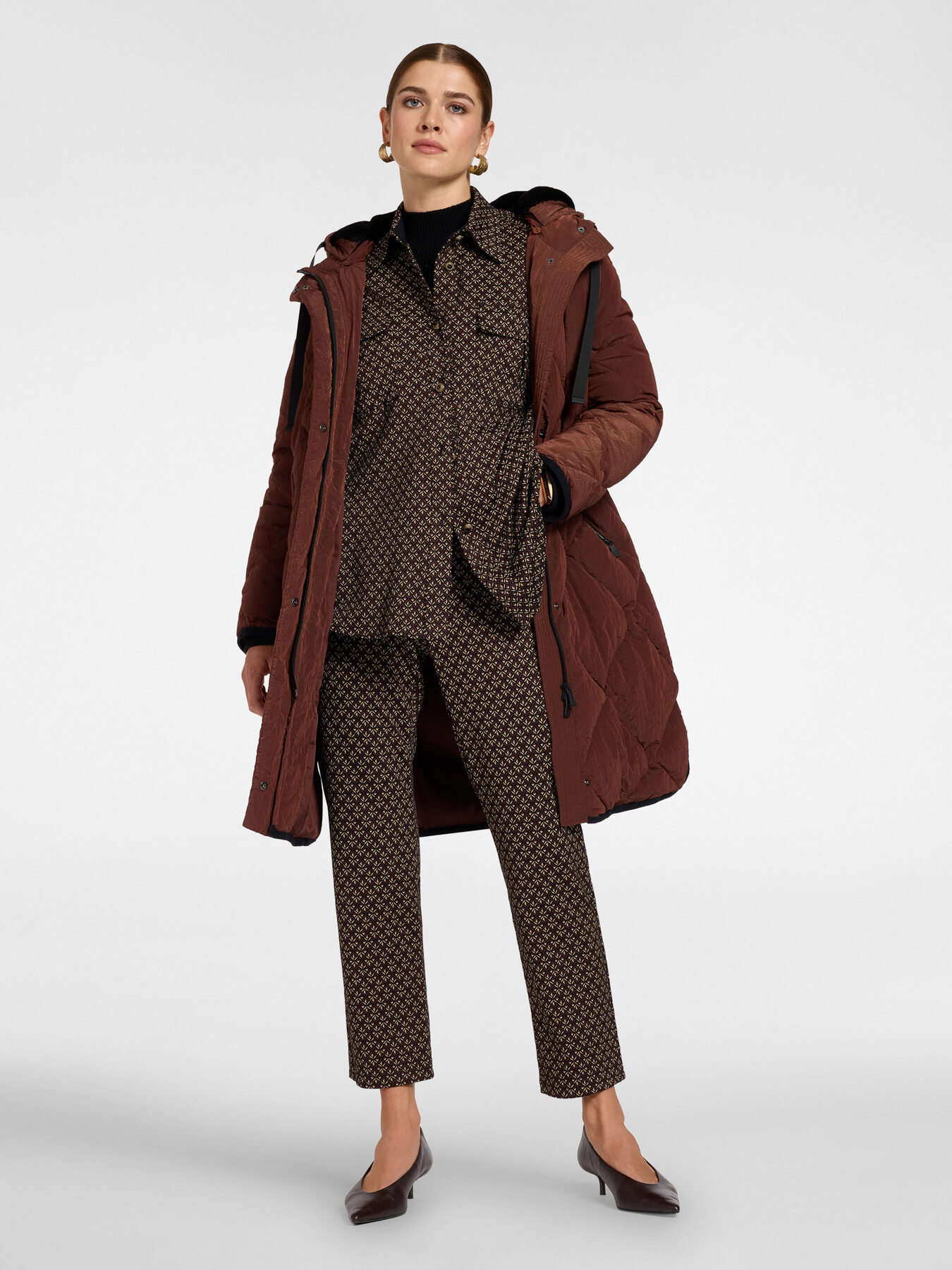 Pantalon droit jacquard image number 0