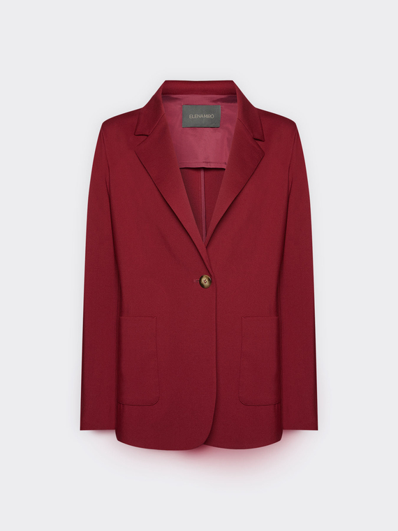 Viscose blend single-breasted blazer