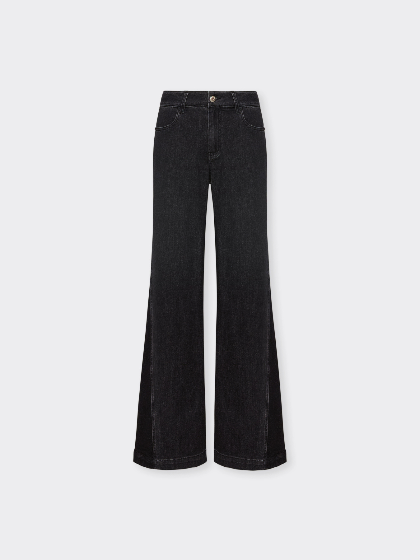 Flare jeans with side inserts image number 4