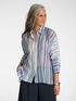 Camicia ampia misto lyocell a righe image number 0