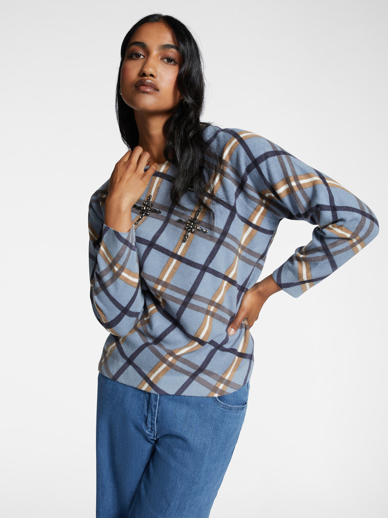 Printed and embroidered shirt image number 0