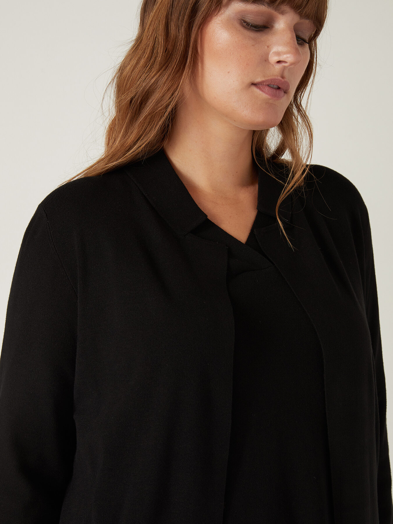 Cardigan lungo in viscosa comfort image number 3