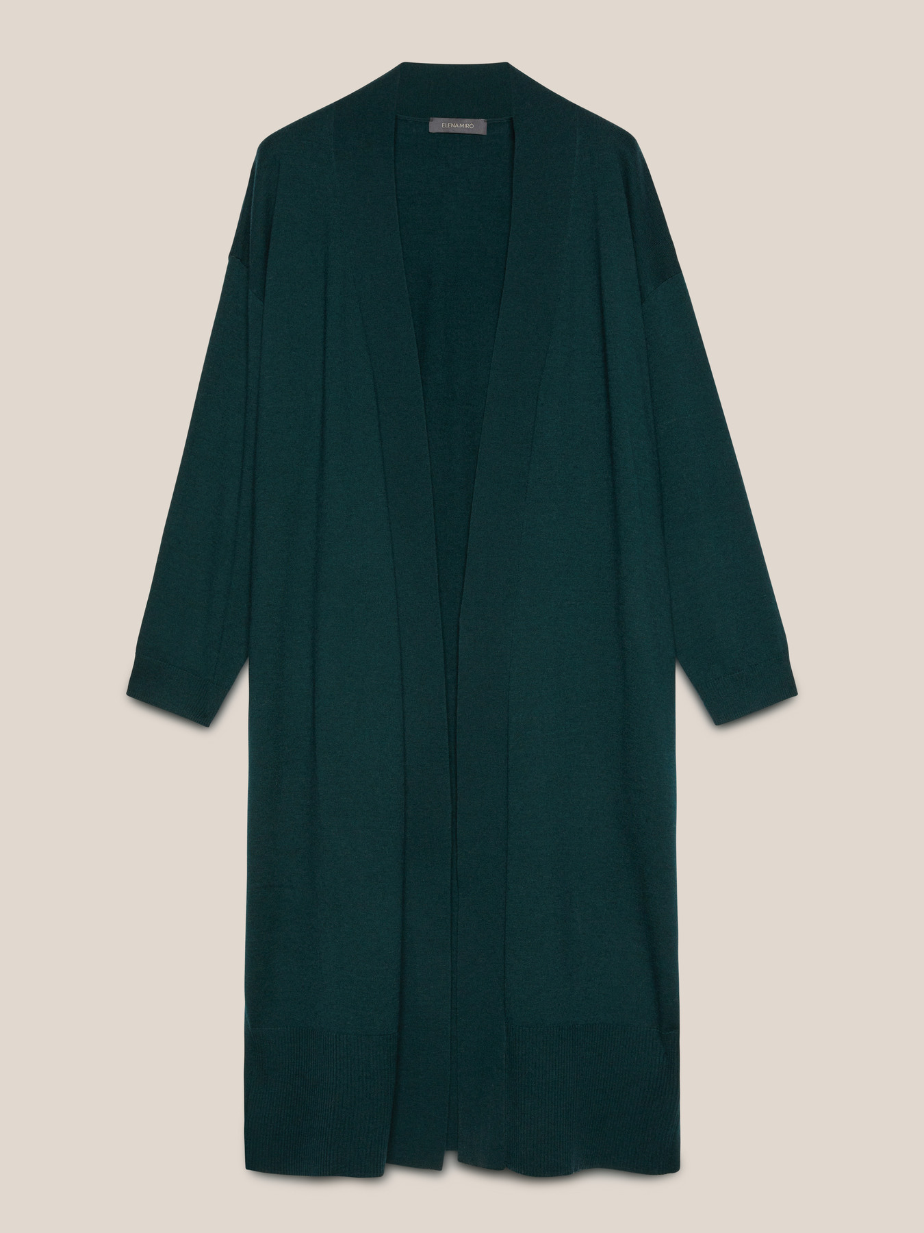 C&aacute;rdigan largo de lana confort image number 4