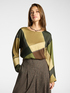Printed satin blouse image number 0