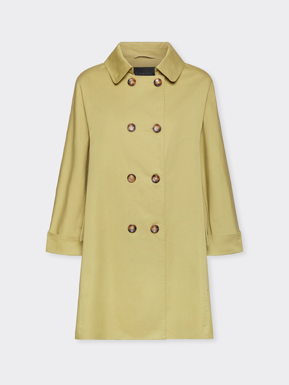 Zweireihiger Trenchcoat aus Gabardine