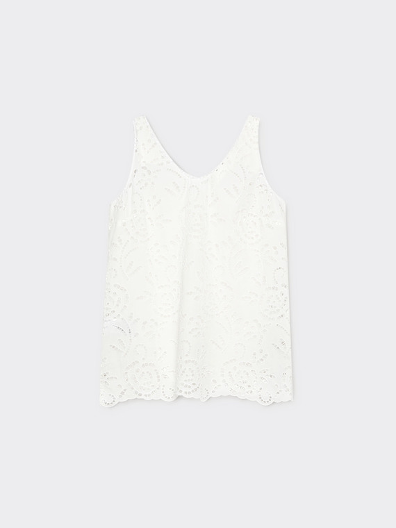 Top en broderie anglaise