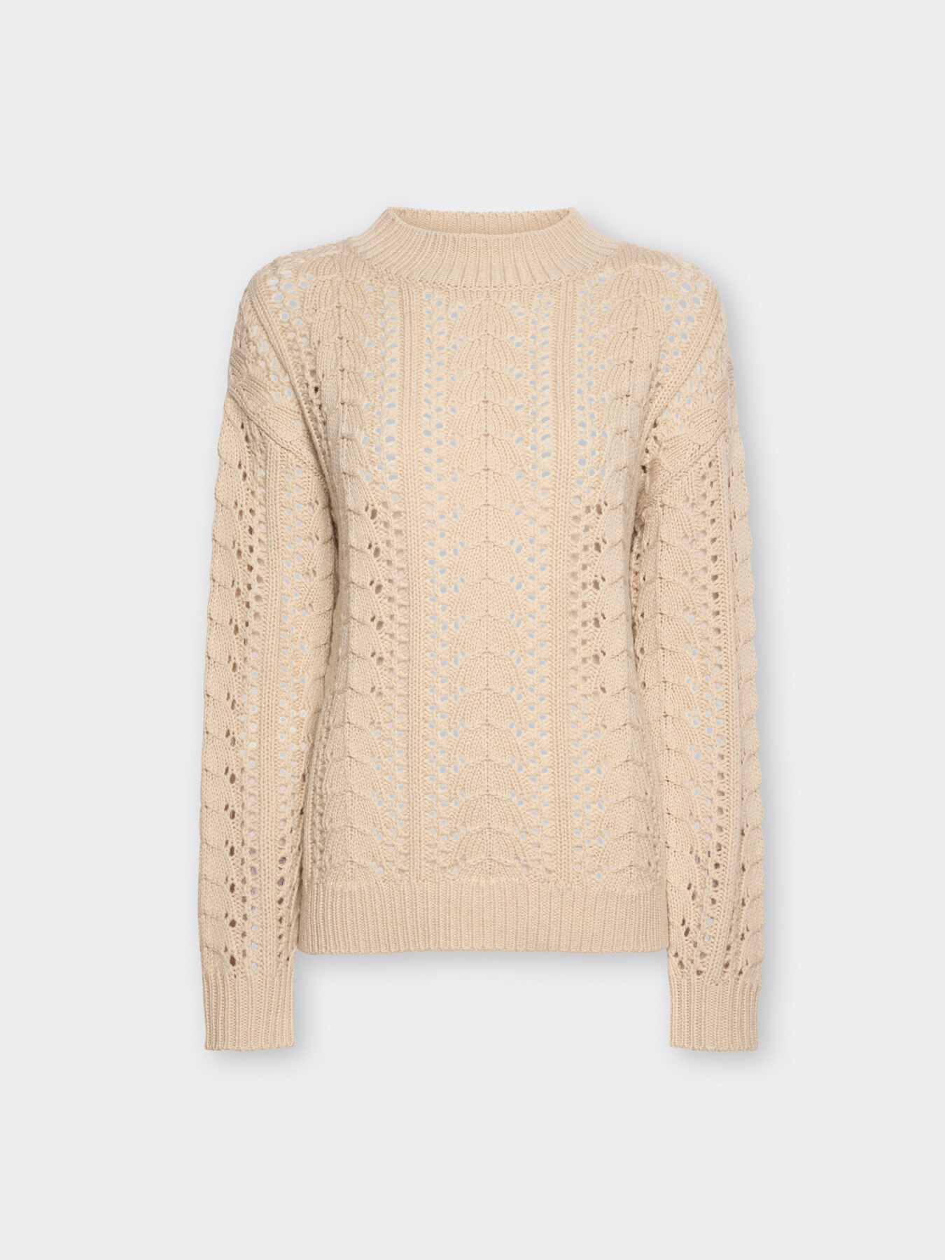 Strickpullover aus Wolle mit Strickmustern