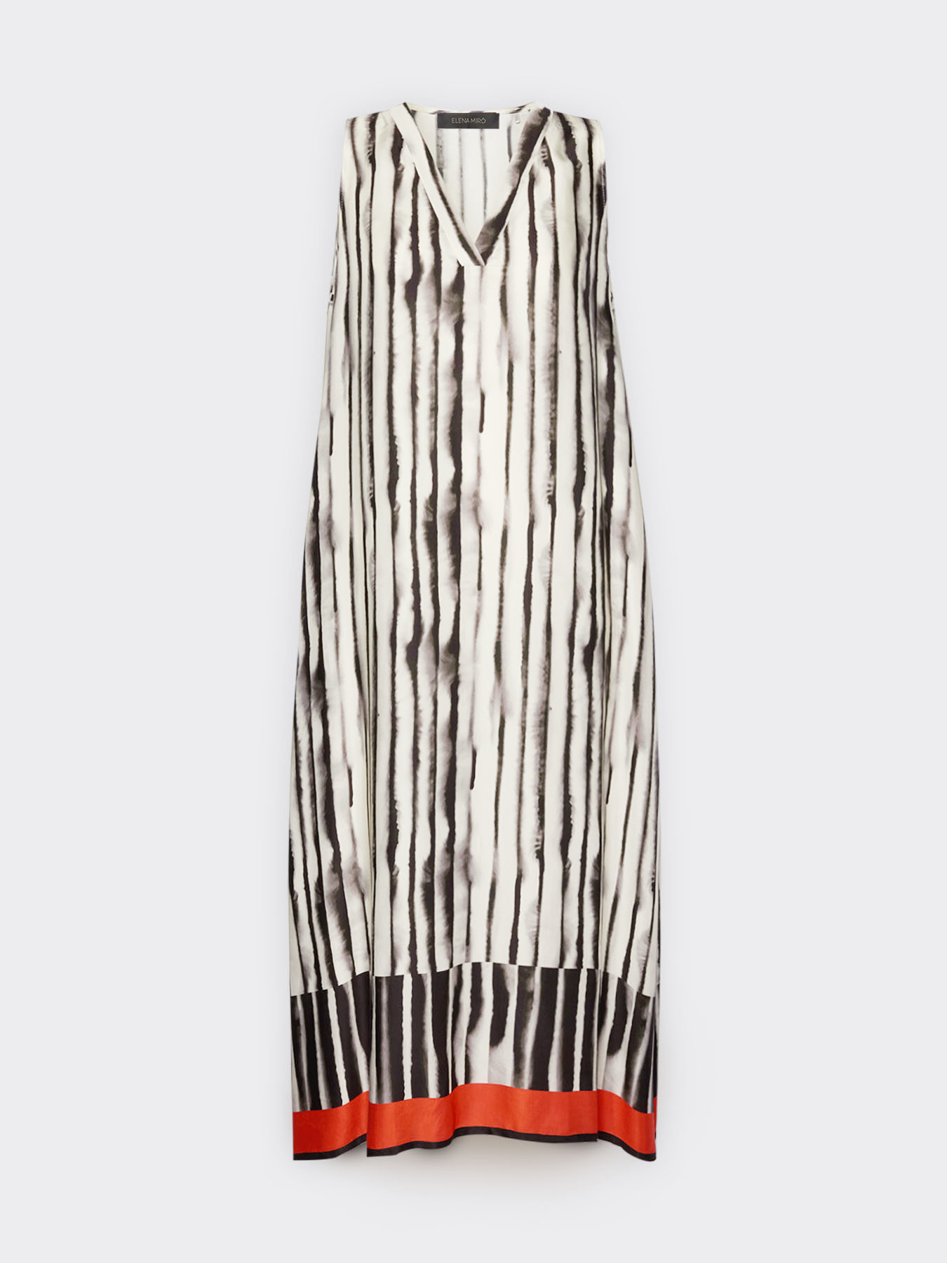 A-line printed satin dress image number 4