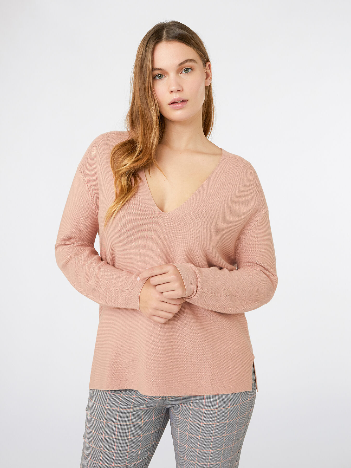 Pull en coton, viscose et soie image number 0