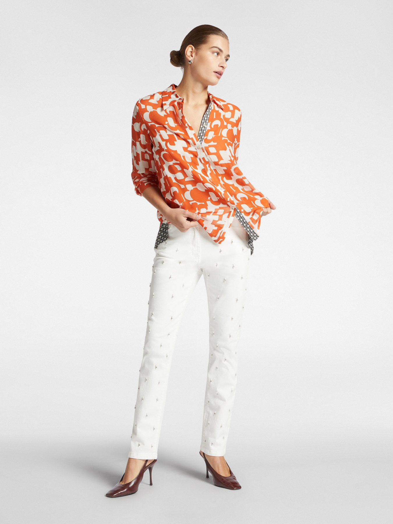 Gedrucktes Satinhemd image number 2