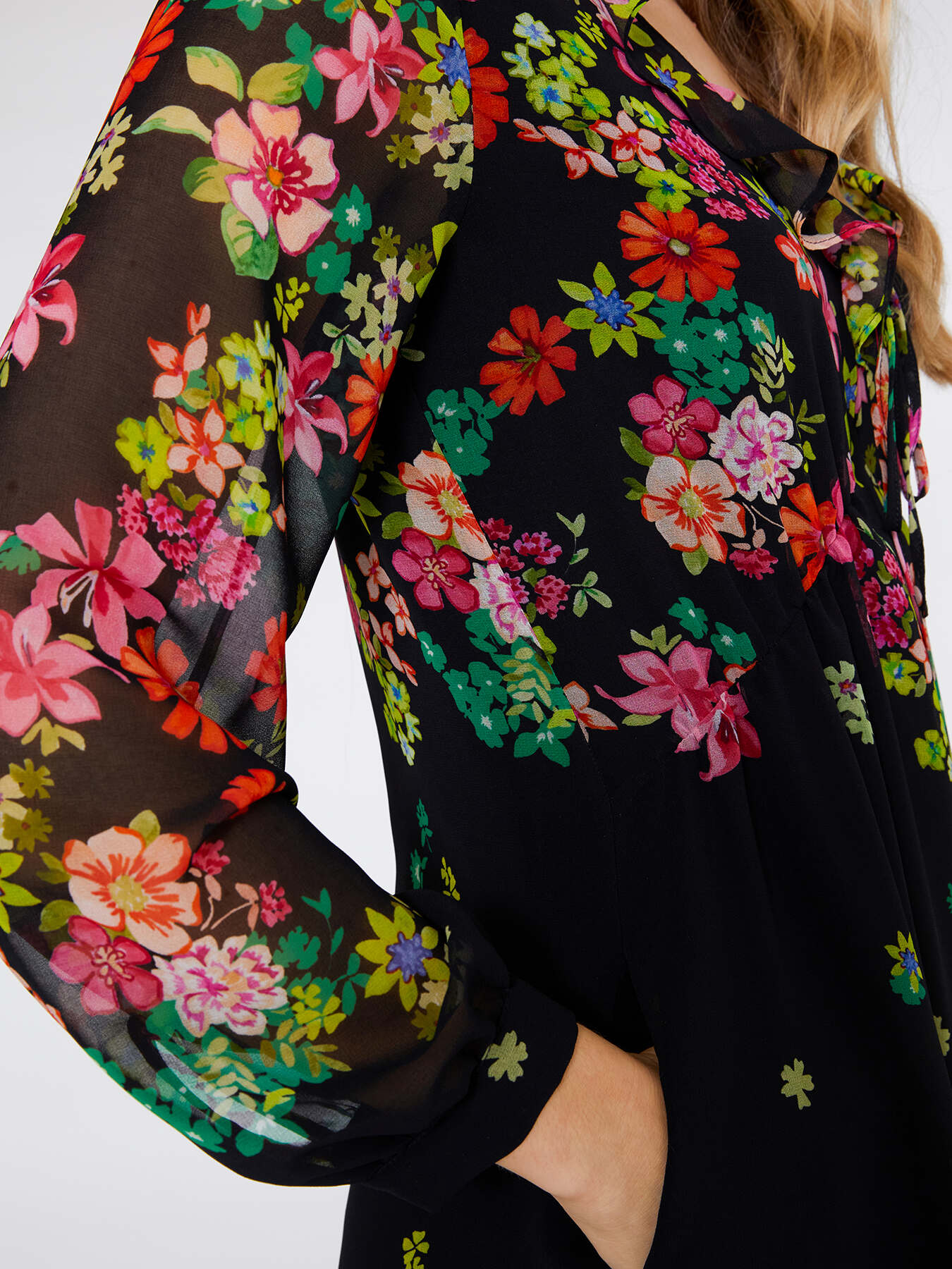 Robe en georgette imprim&eacute;e image number 3