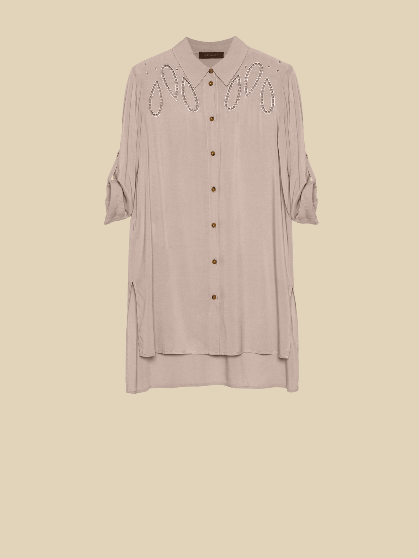 Long embroidered shirt image number 4