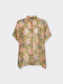 Camicia in rami&eacute; stampato image number 4