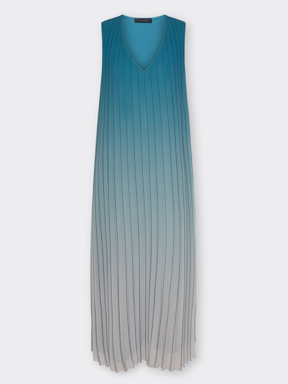 Langes Plissee-Kleid