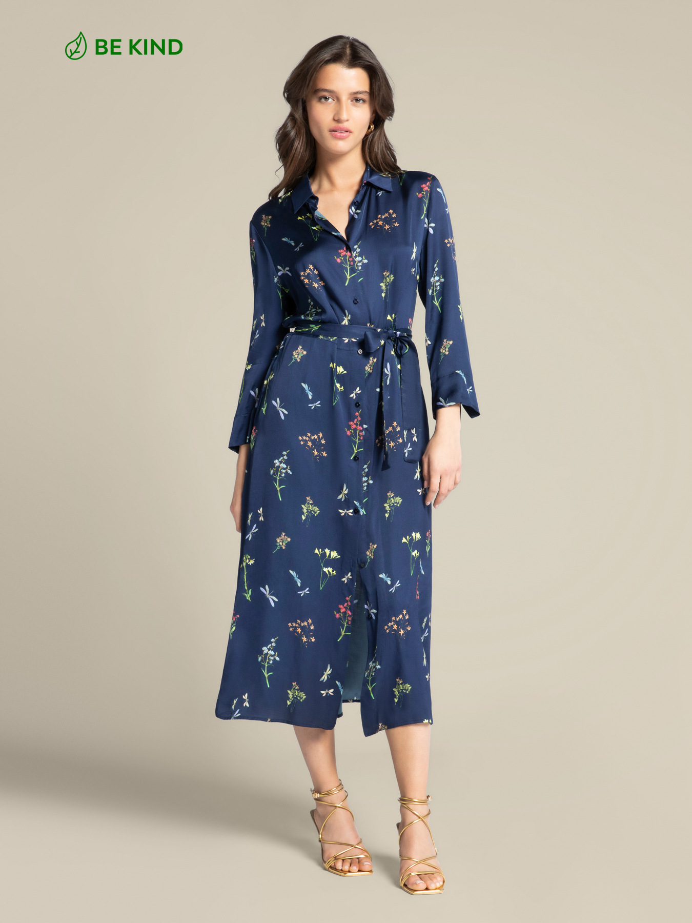 Chemisier stampa erbario in viscosa ECOVERO&trade; image number 0