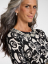 Printed sweater with embroidery image number 0