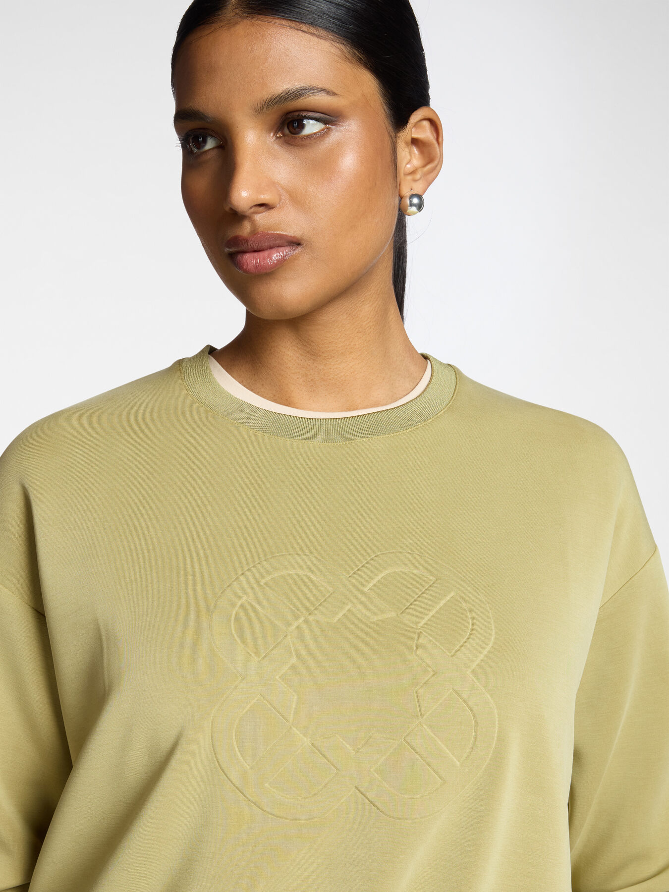 Sudadera en scuba con logo Monogram image number 3