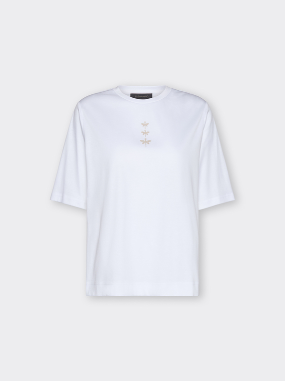 T-Shirt aus Baumwolle mit Libellen
