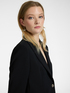 Single-breasted blazer in crepe fabric image number 7