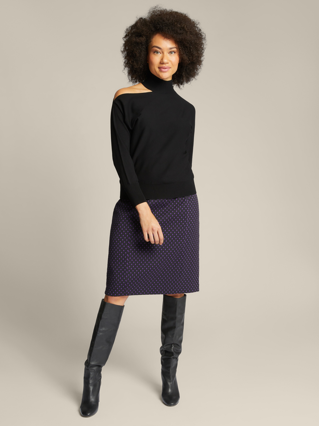 Turtleneck sweater with cut-out feature image number 3