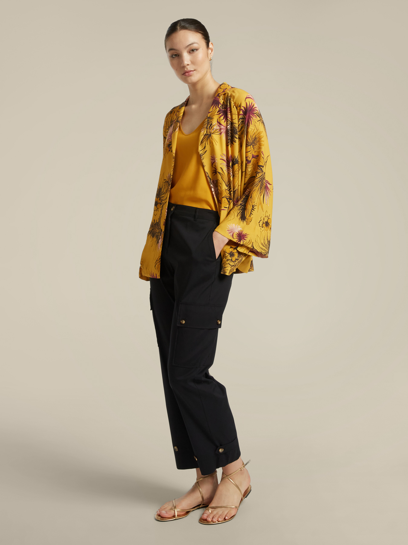 Bedruckter Blazer aus ECOVERO™-Viskose image number 2