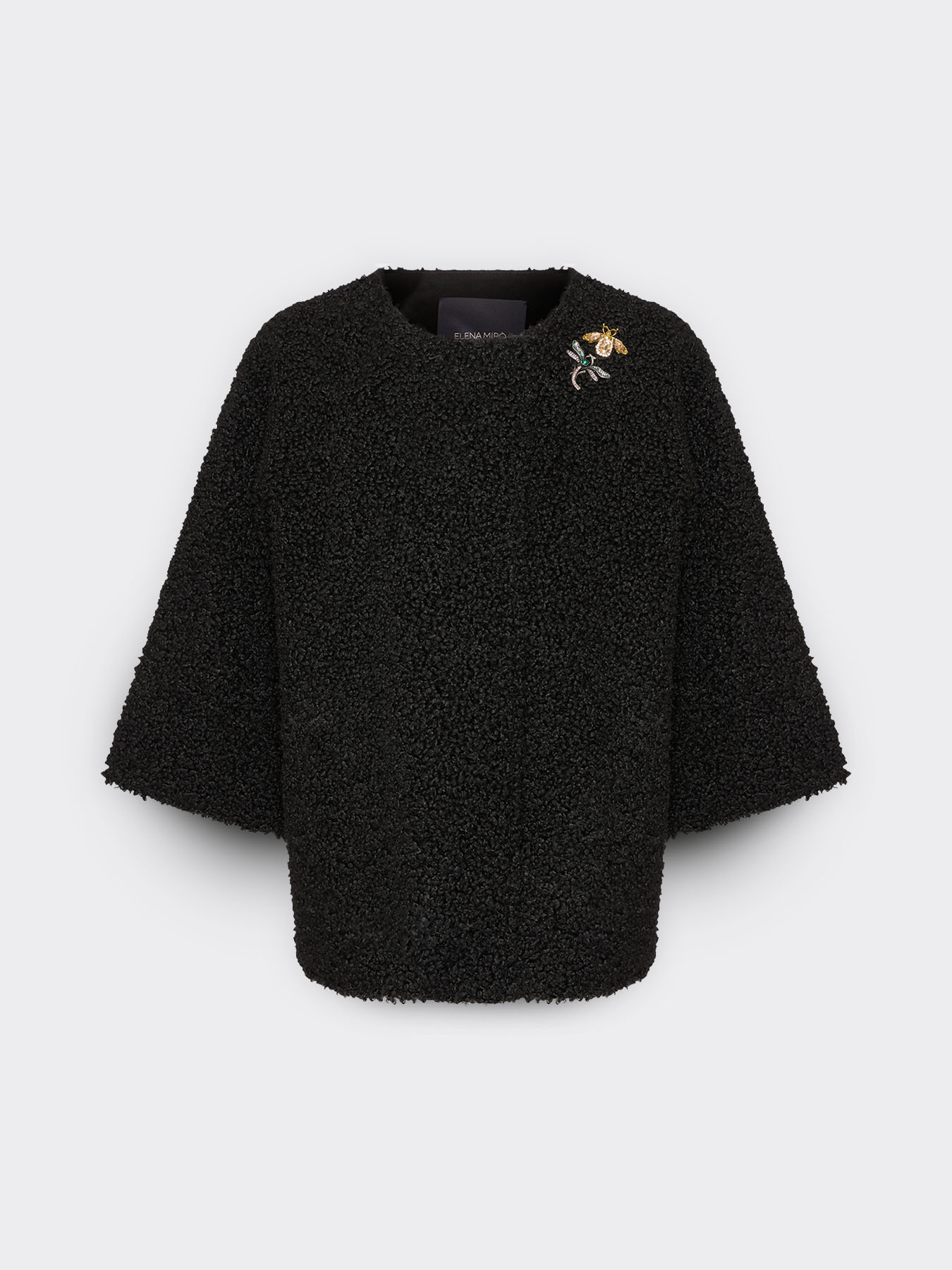 Giacca in tessuto peluche con spille