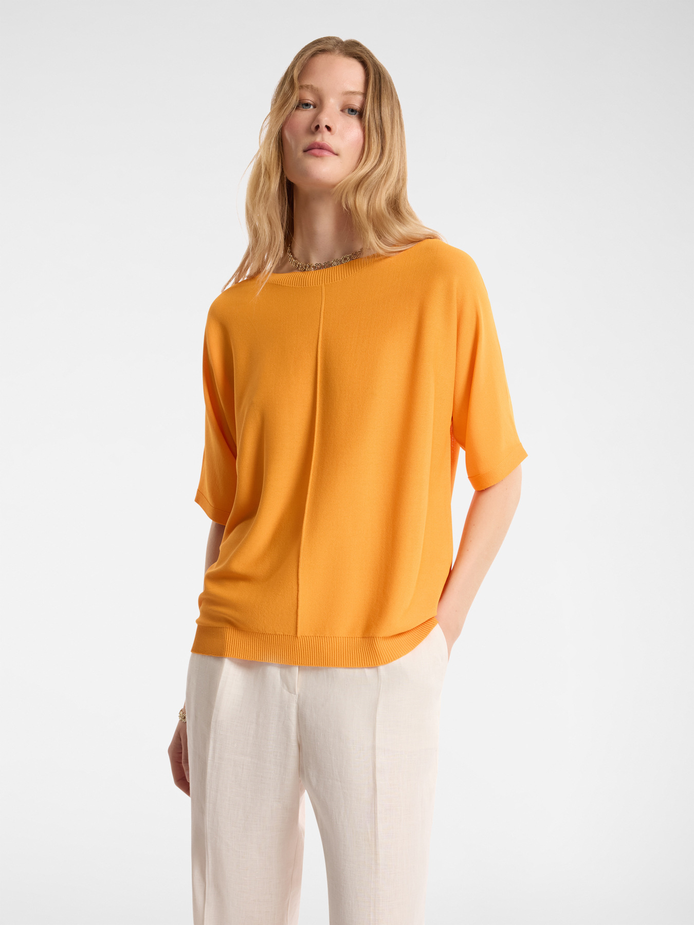 Jersey de manga corta en viscosa