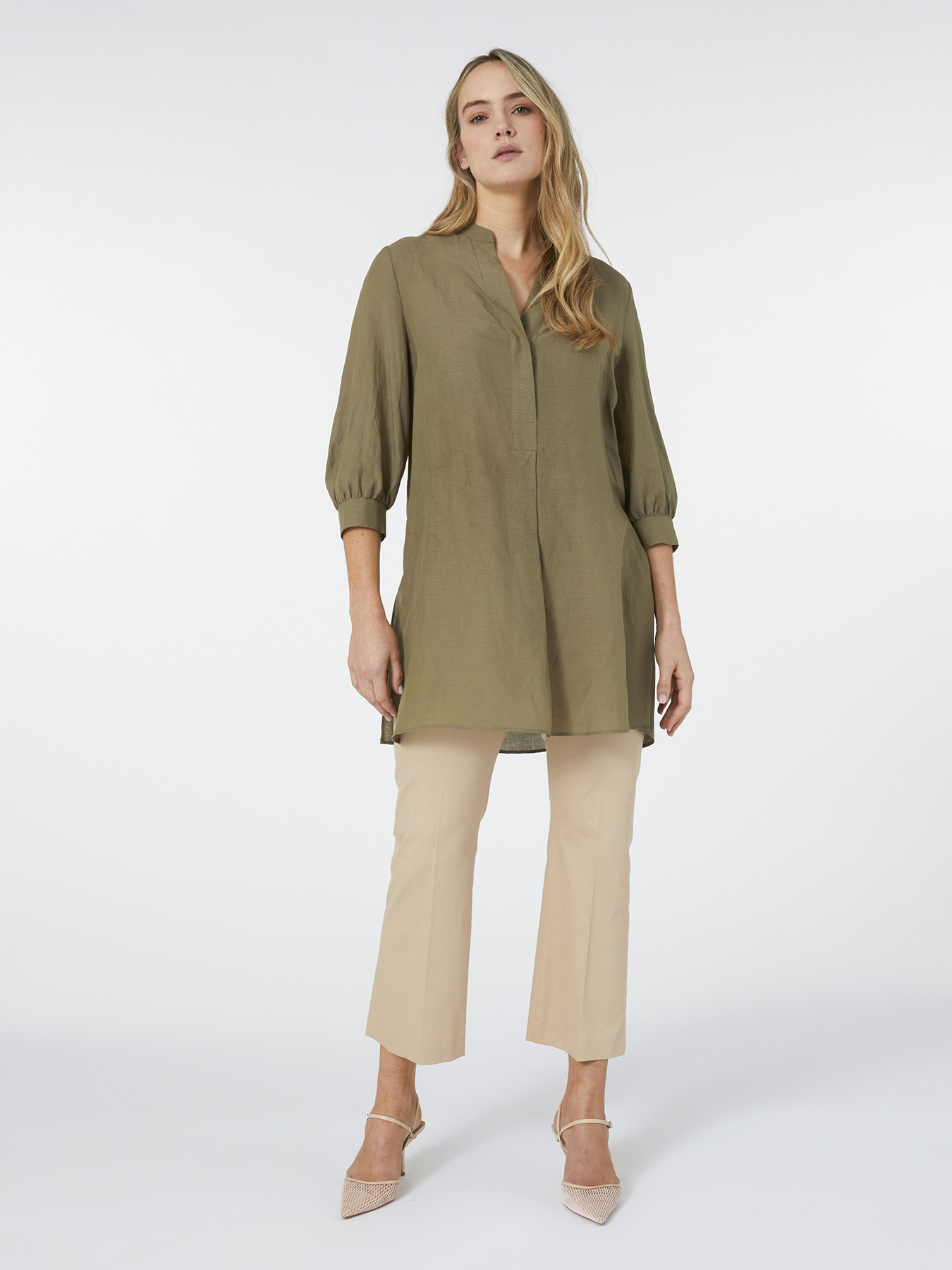 Pantaloni cropped kick flare image number 0