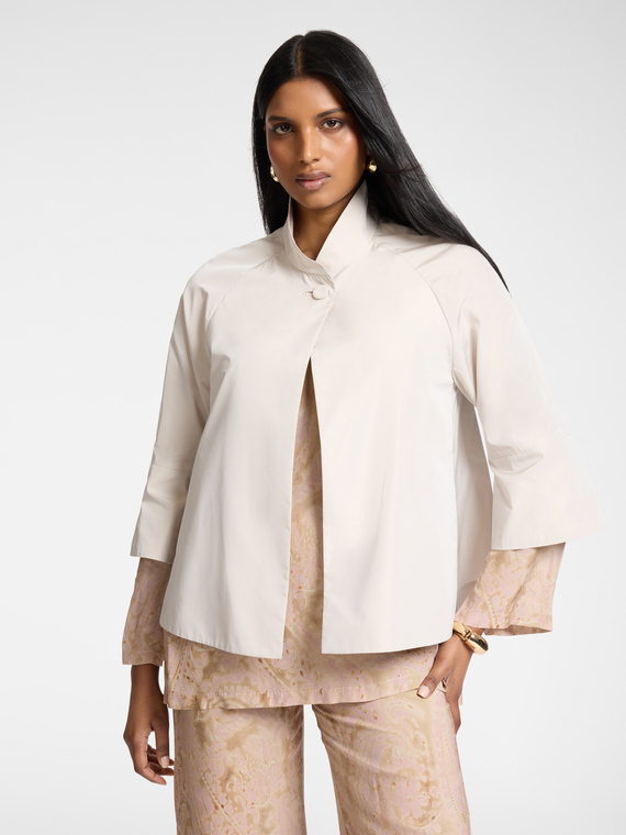 Unstructured taffeta jacket