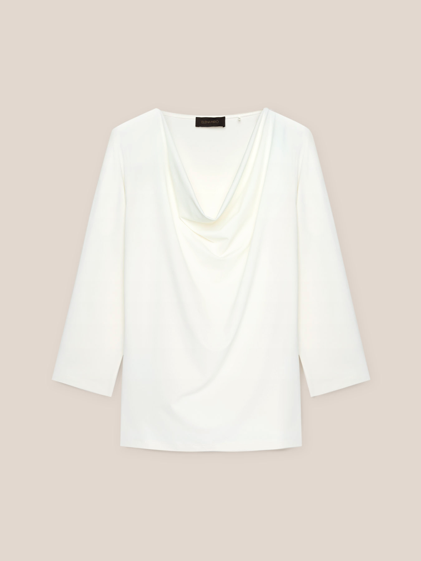 Camiseta con escote drapeado image number 3