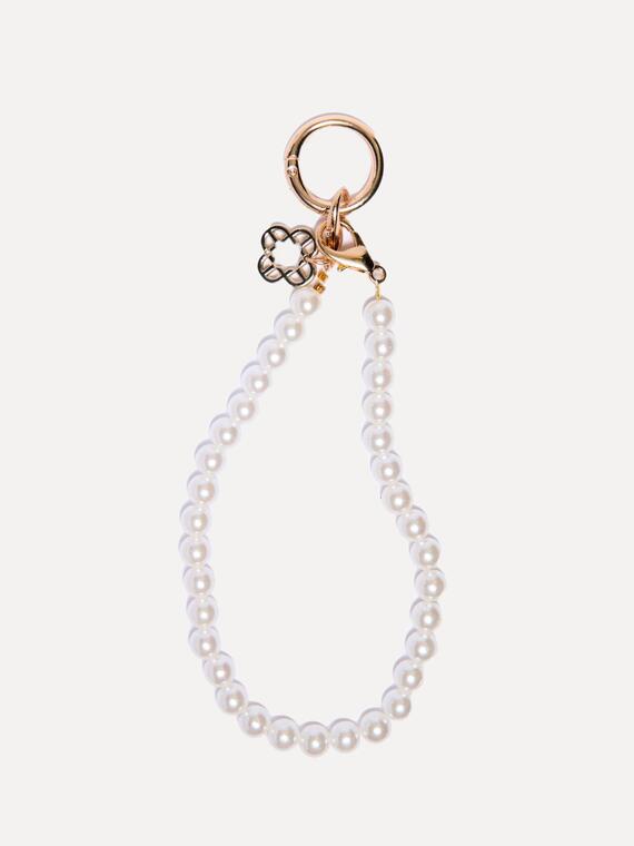 Porte-cl&eacute;s avec perles et mini Monogram
