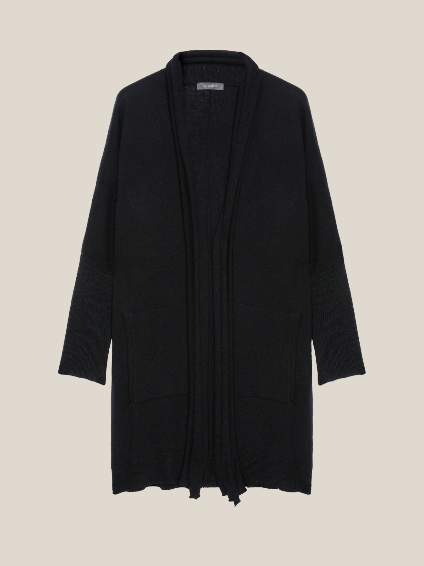 C&aacute;rdigan largo de lana cardada image number 4