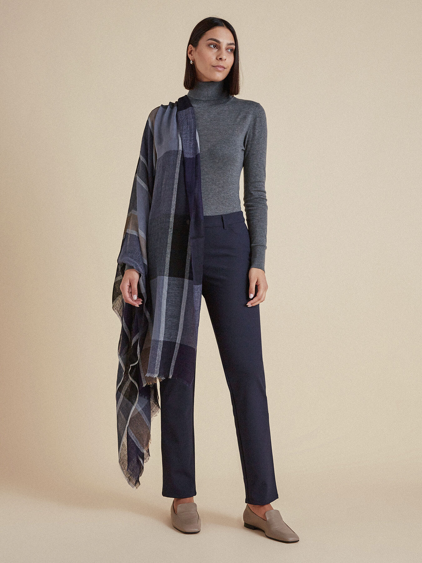 Sciarpa checks in lana image number 2