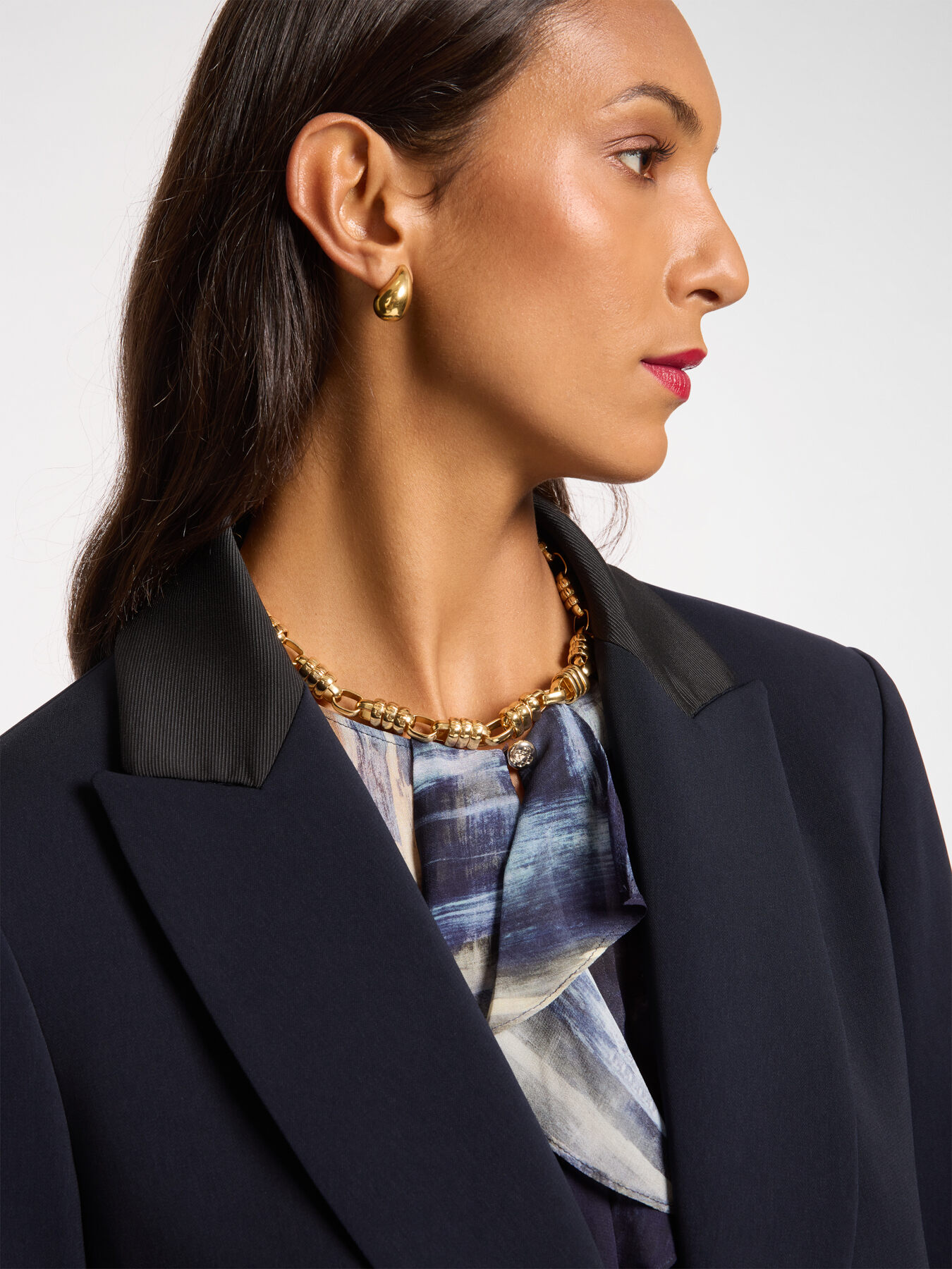 Blazer in cr&ecirc;pe fabric image number 3