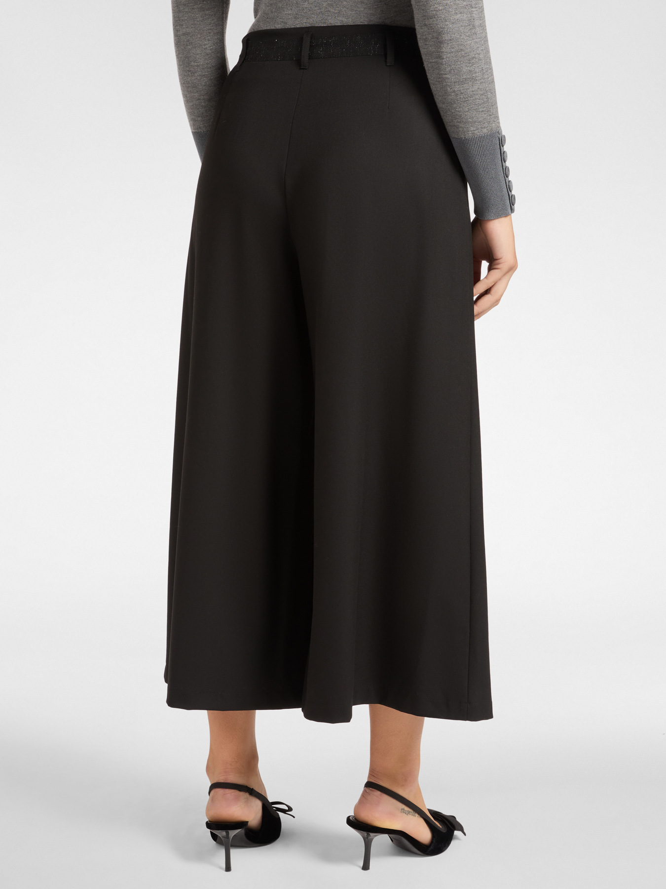 Pantalon large avec ceinture image number 1