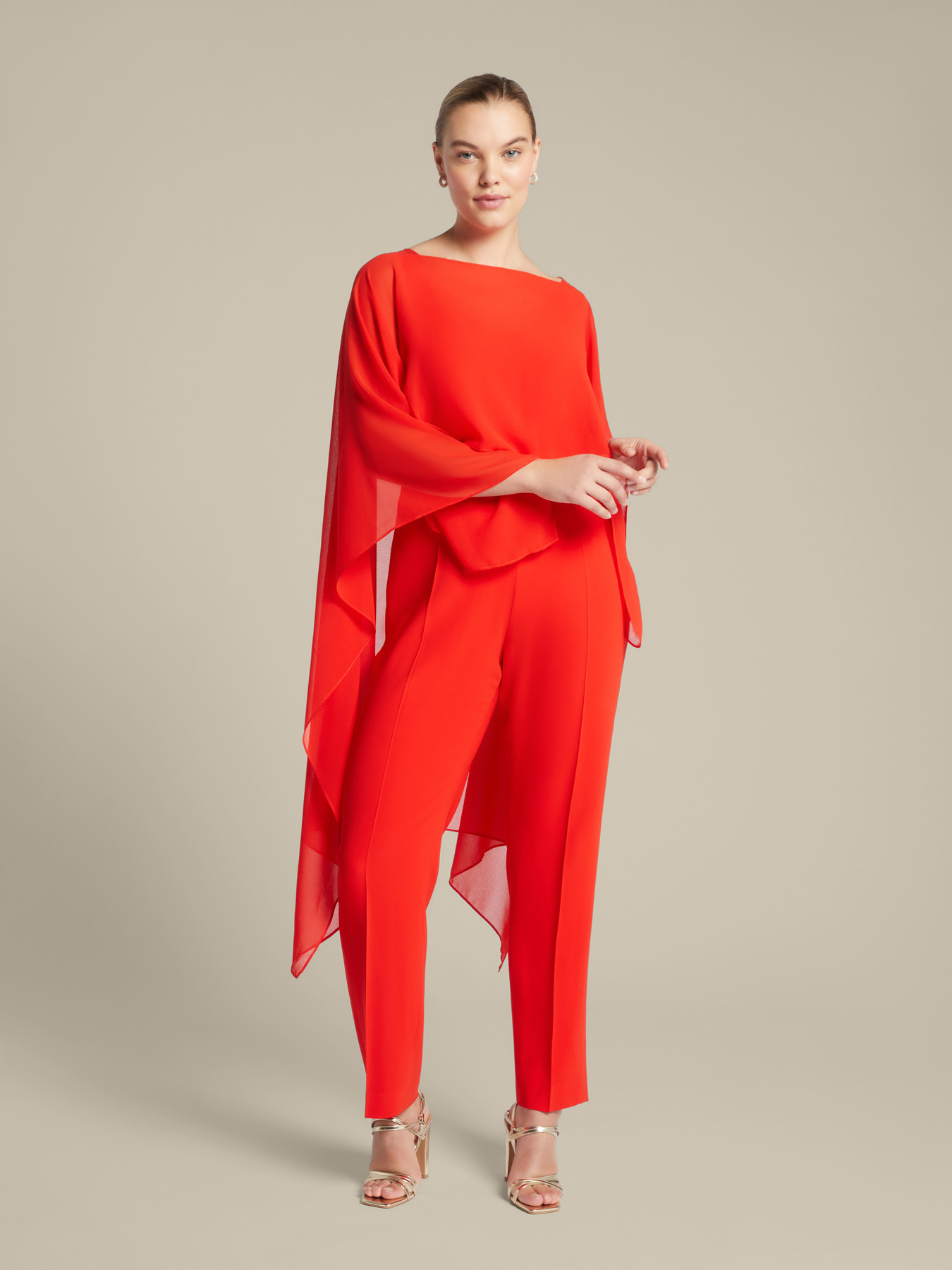 Pantaloni slim in cady stretch image number 0