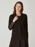 CARDIGAN WITH FAUX LEATHER DETAILS image number 2