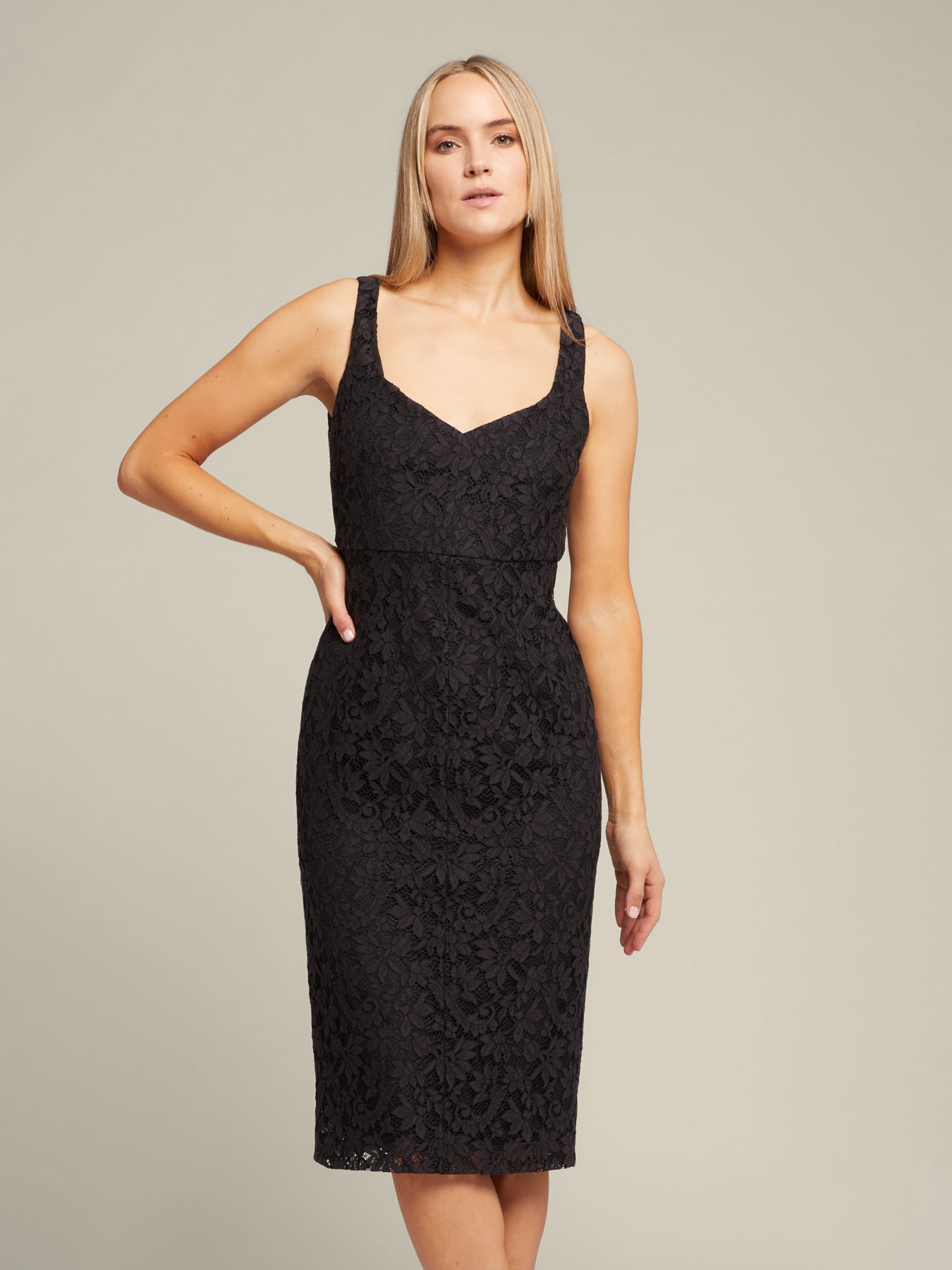 Abito tubino in pizzo image number 2