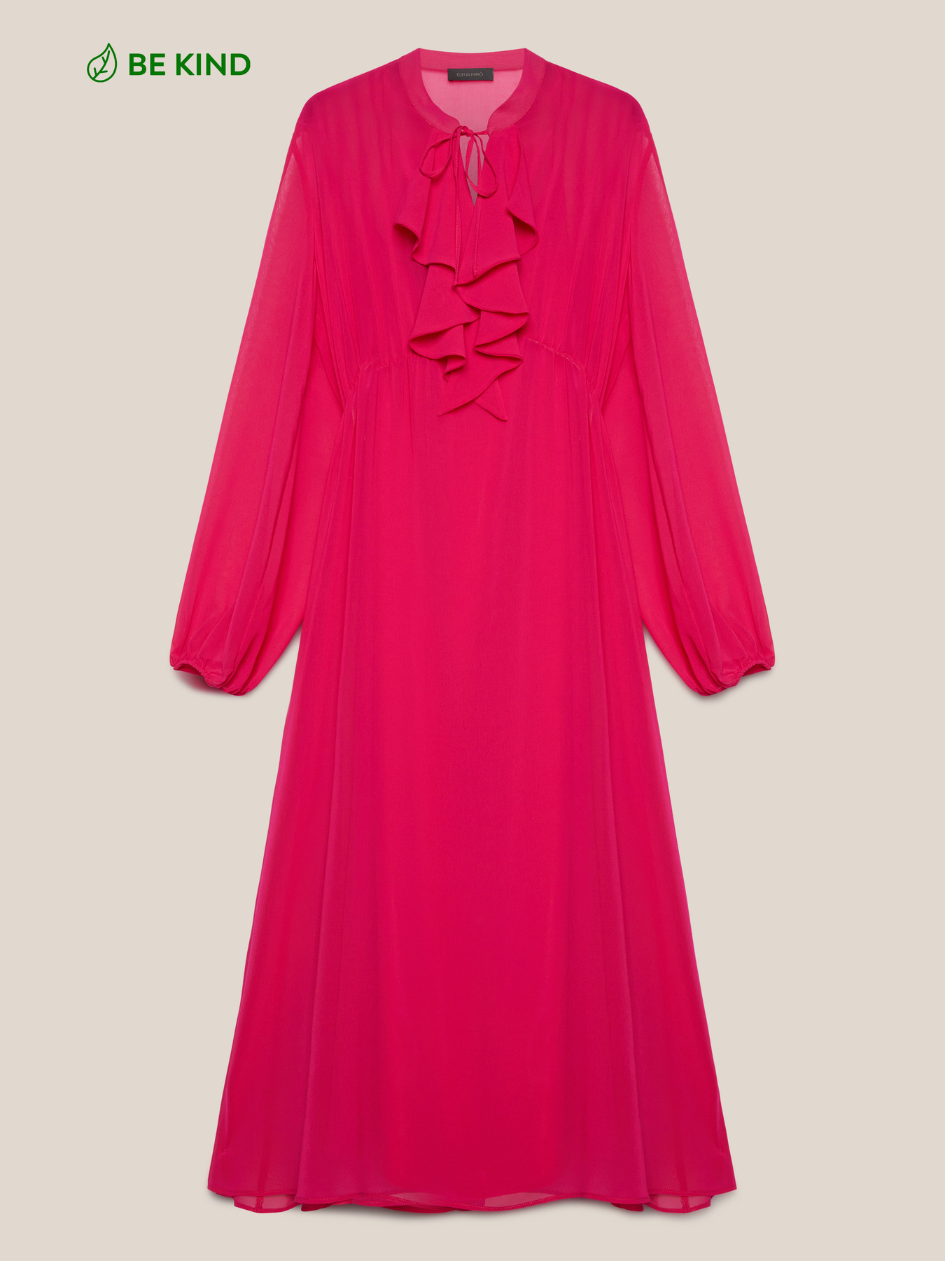 Abito in georgette con jabot image number 1