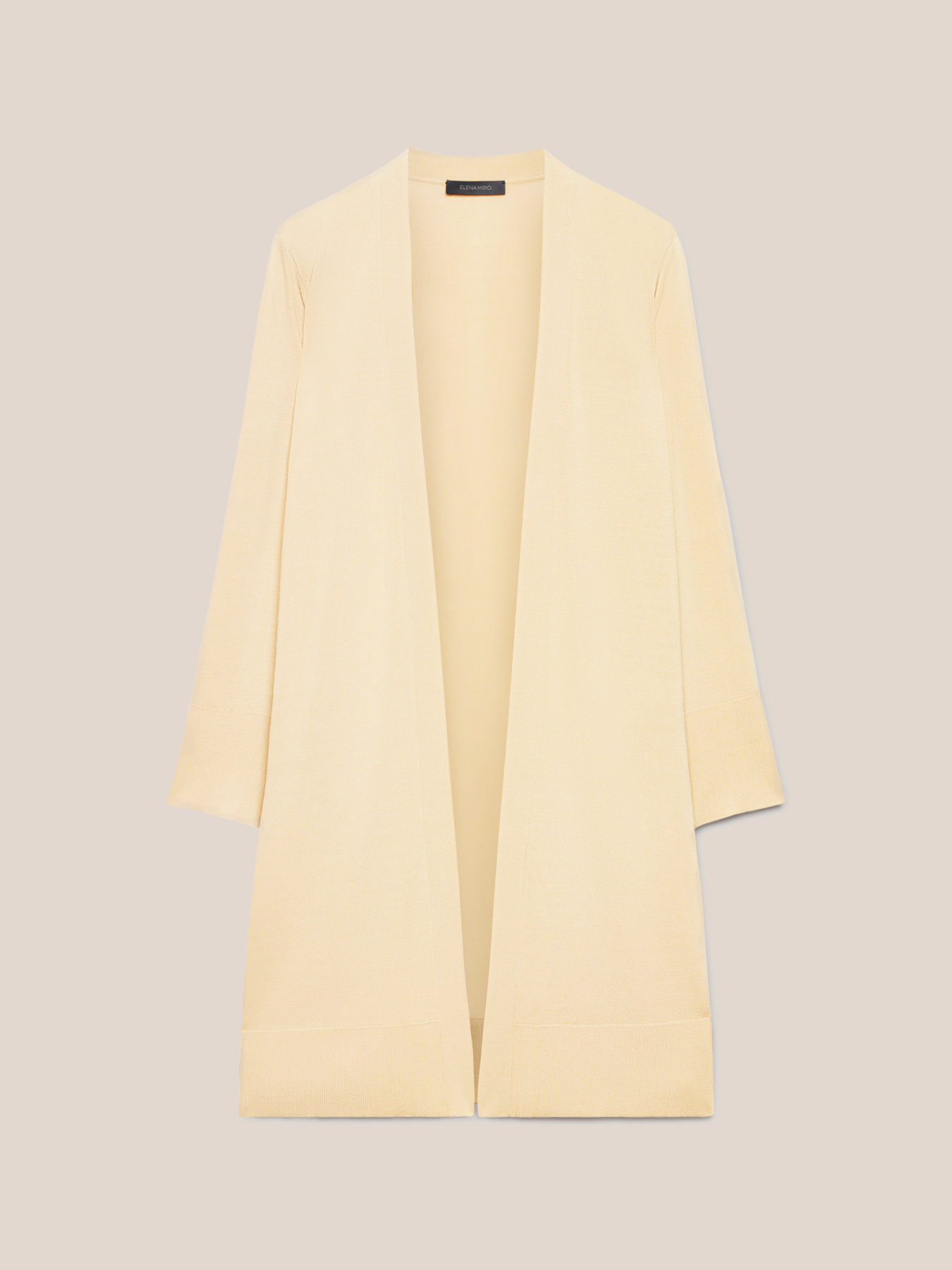 Cardigan lungo in viscosa cr&ecirc;pe image number 4