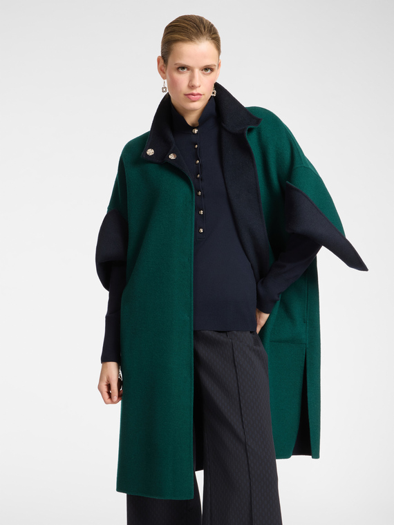Manteau r&eacute;versible bicolore