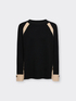 Maglia in pura lana con bordi a contrasto image number 4