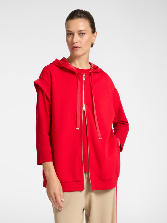 Sudadera de manga corta con cremallera